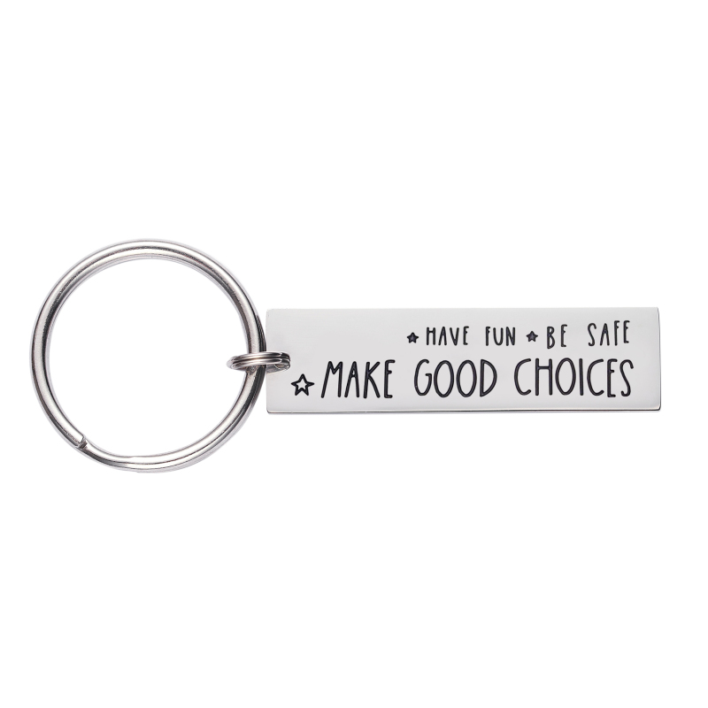 LParkin College Student Gifts High School Graduation Gifts Fun Keychain for Daughter Mom- Have Fun Be Safe Call Your Mom Keychain for Her Him