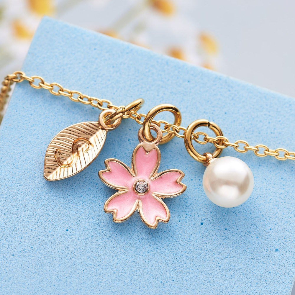 Flower Girl Necklace Proposal, Flower Girl Necklace with Initial, Will You Be My Flower Girl Gift, Flower Jewelry for Girl