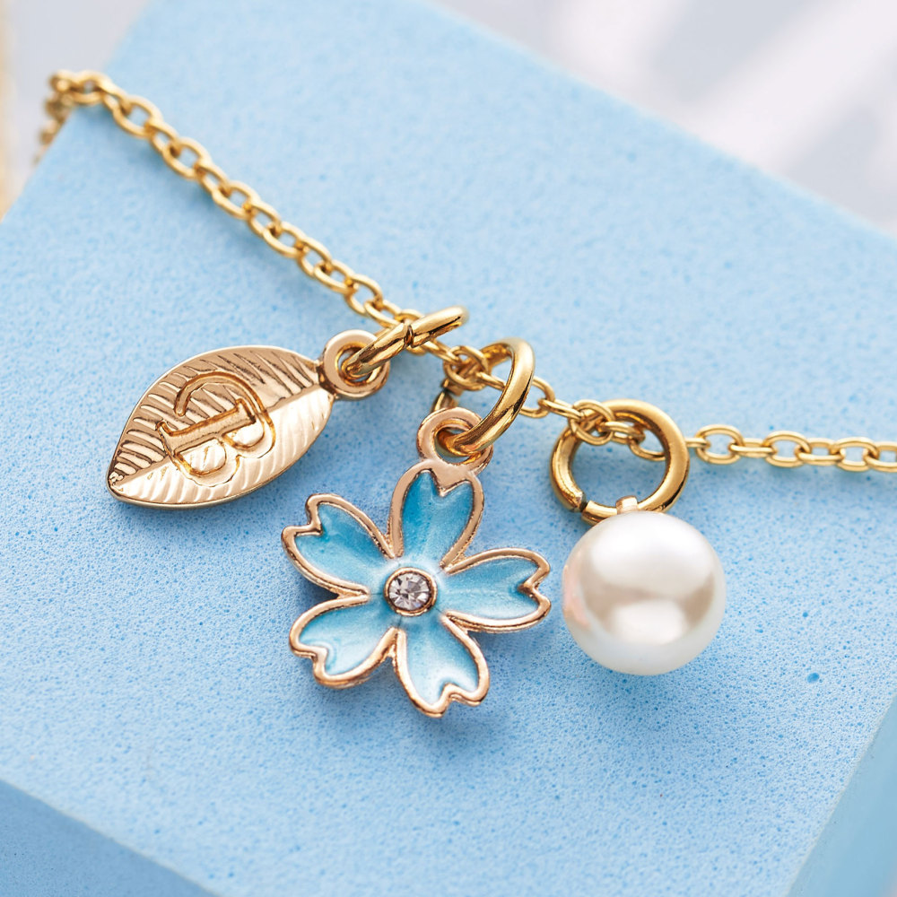 Flower Girl Necklace Proposal, Flower Girl Necklace with Initial, Will You Be My Flower Girl Gift, Flower Jewelry for Girl
