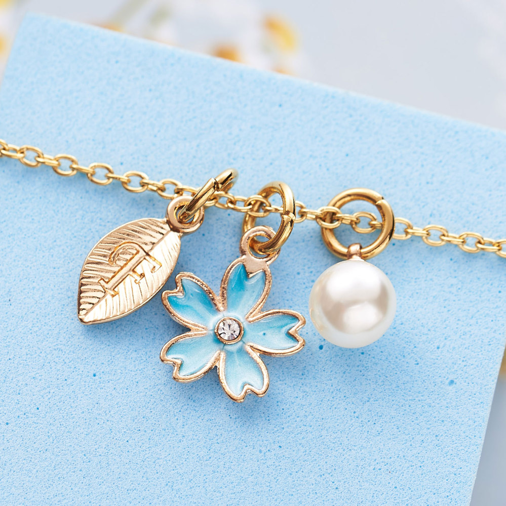 Flower Girl Necklace Proposal, Flower Girl Necklace with Initial, Will You Be My Flower Girl Gift, Flower Jewelry for Girl