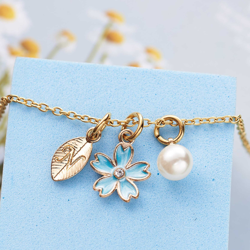 Flower Girl Necklace Proposal, Flower Girl Necklace with Initial, Will You Be My Flower Girl Gift, Flower Jewelry for Girl