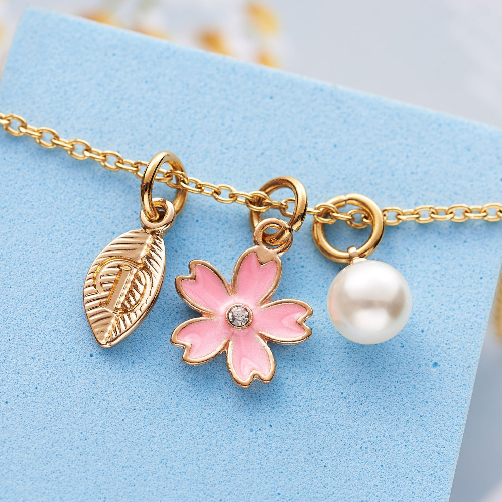 Flower Girl Necklace Proposal, Flower Girl Necklace with Initial, Will You Be My Flower Girl Gift, Flower Jewelry for Girl
