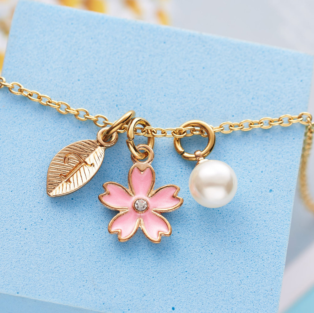 Flower Girl Necklace Proposal, Flower Girl Necklace with Initial, Will You Be My Flower Girl Gift, Flower Jewelry for Girl