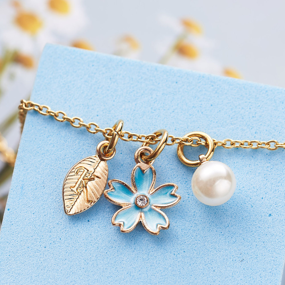 Flower Girl Necklace Proposal, Flower Girl Necklace with Initial, Will You Be My Flower Girl Gift, Flower Jewelry for Girl