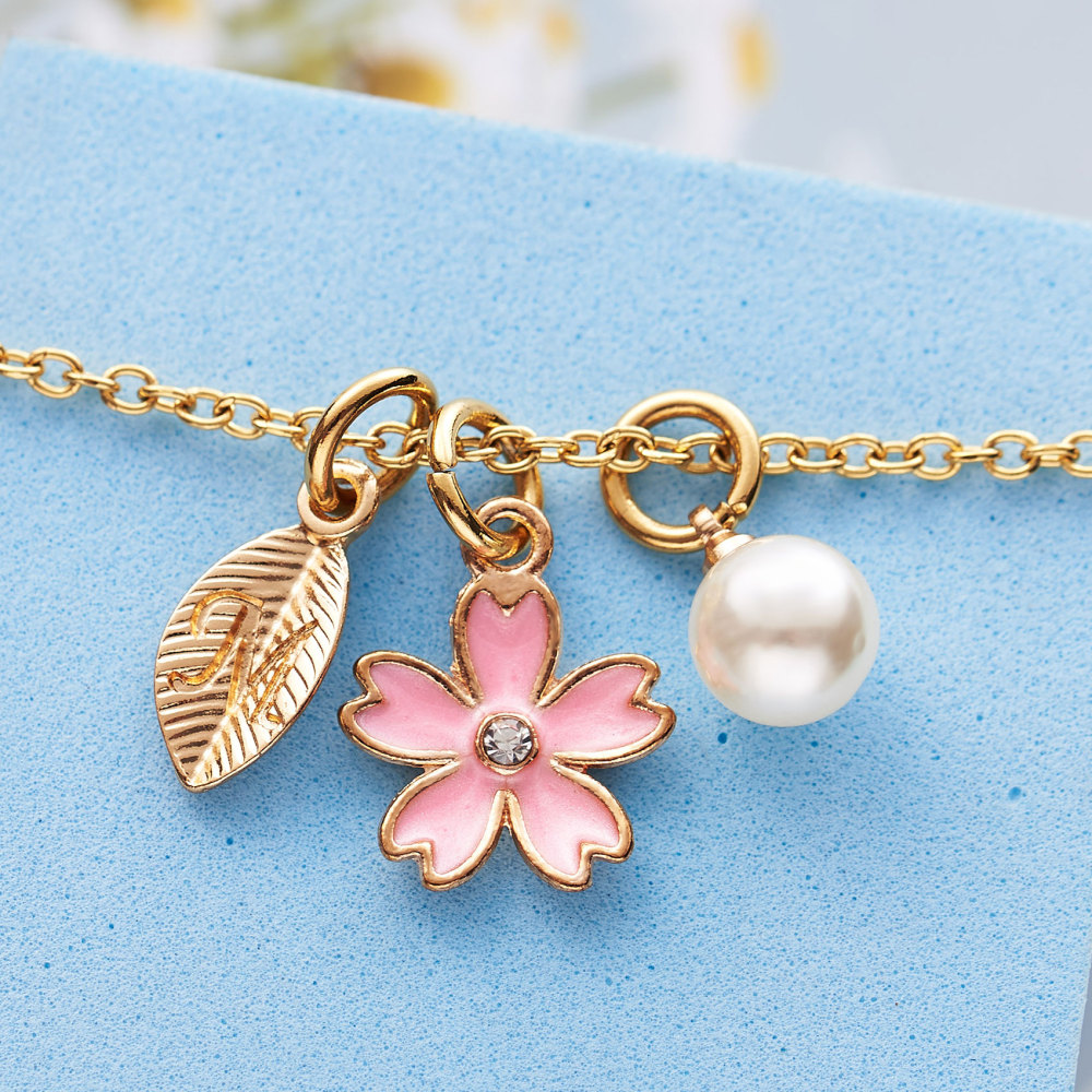 Flower Girl Necklace Proposal, Flower Girl Necklace with Initial, Will You Be My Flower Girl Gift, Flower Jewelry for Girl