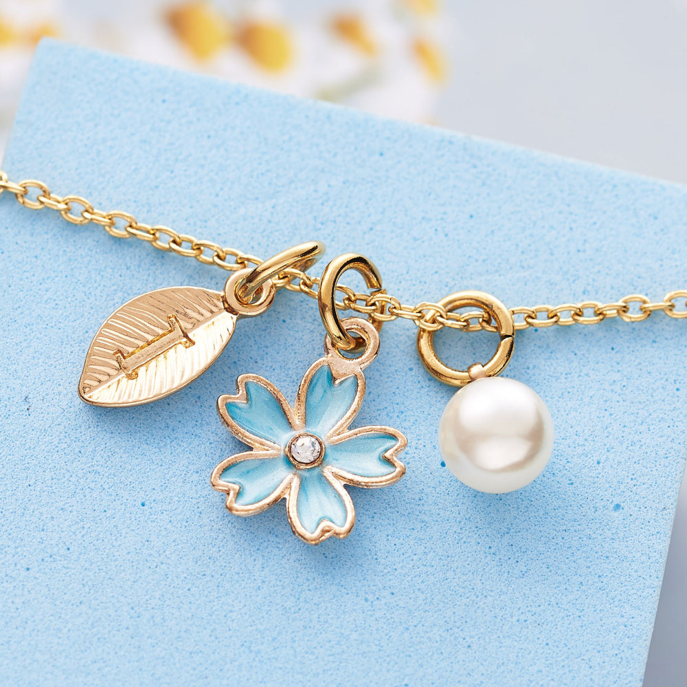 Flower Girl Necklace Proposal, Flower Girl Necklace with Initial, Will You Be My Flower Girl Gift, Flower Jewelry for Girl
