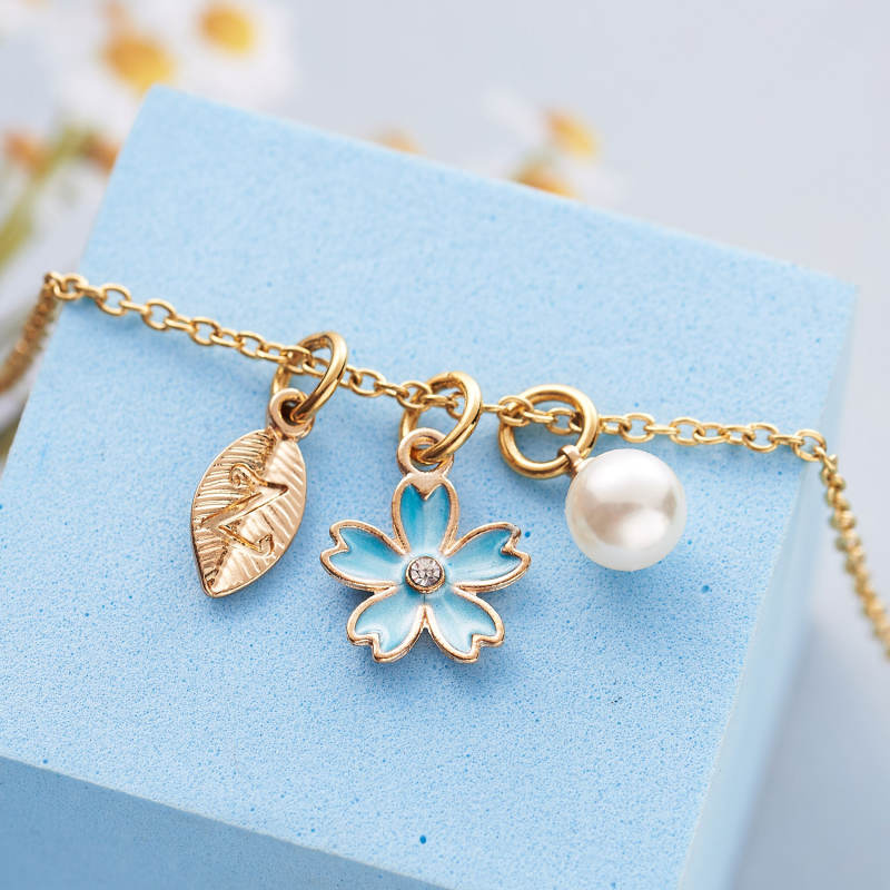 Flower Girl Necklace Proposal, Flower Girl Necklace with Initial, Will You Be My Flower Girl Gift, Flower Jewelry for Girl