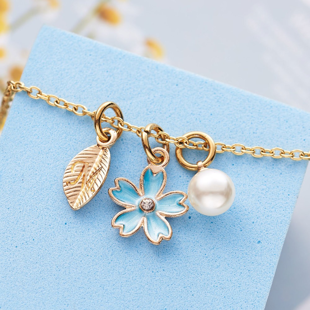 Flower Girl Necklace Proposal, Flower Girl Necklace with Initial, Will You Be My Flower Girl Gift, Flower Jewelry for Girl