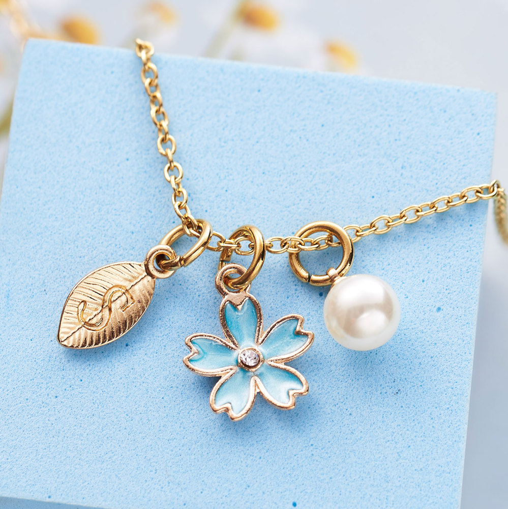 Flower Girl Necklace Proposal, Flower Girl Necklace with Initial, Will You Be My Flower Girl Gift, Flower Jewelry for Girl
