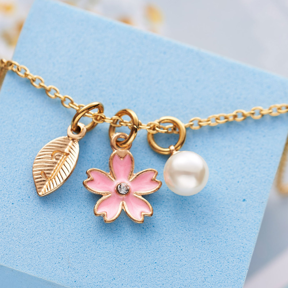 Flower Girl Necklace Proposal, Flower Girl Necklace with Initial, Will You Be My Flower Girl Gift, Flower Jewelry for Girl