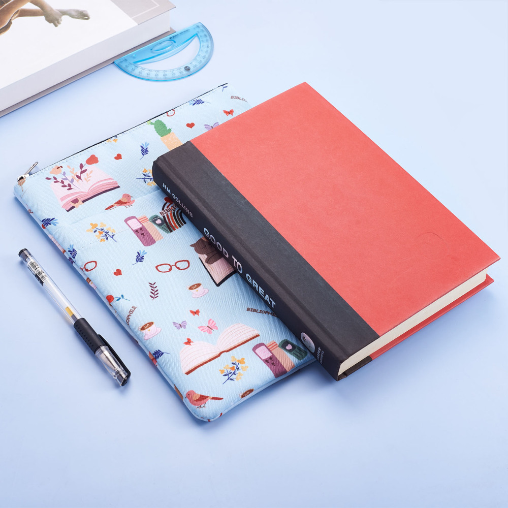 Book Sleeve for Book Lovers, Bibliophile Book Protector, Book Covers for Paperbacks, Washable Fabric, Book Sleeves with Zipper, Medium 11 Inch X 8.7 I