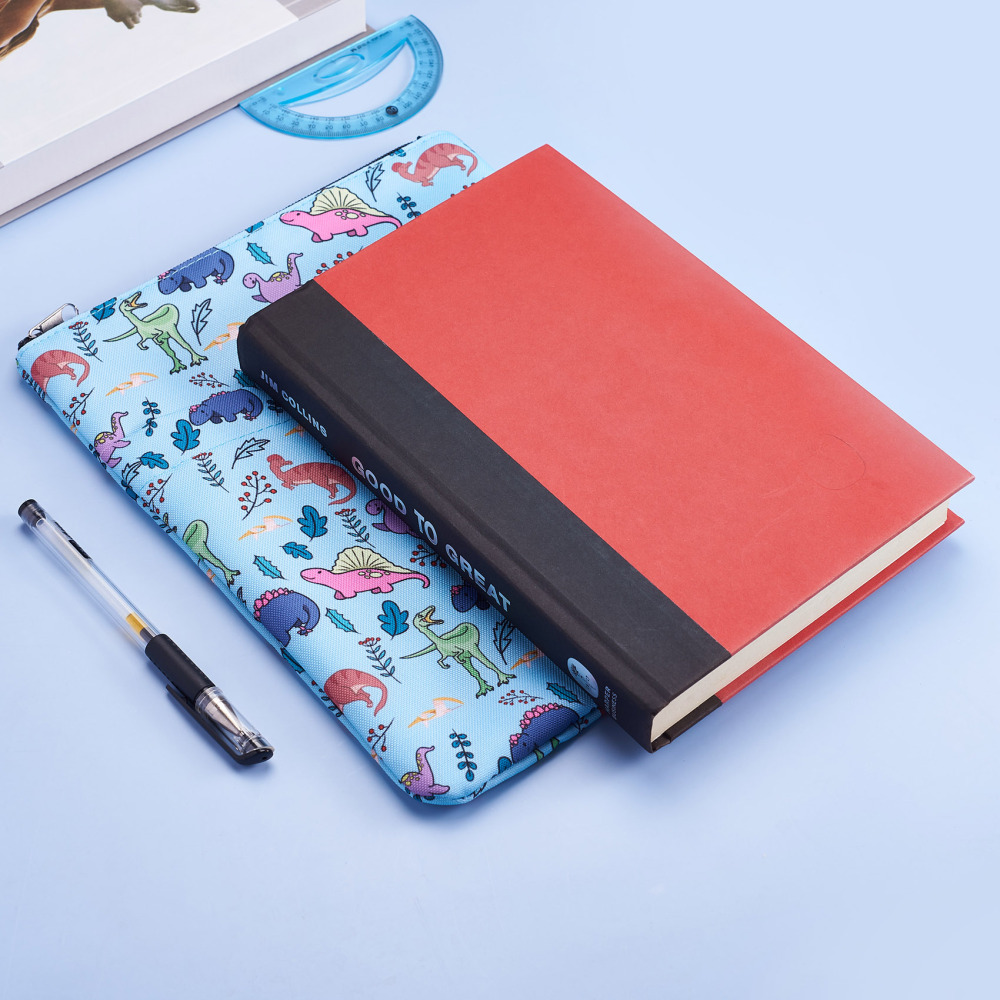 Book Sleeve Cute Dinosaur Book Covers for Paperbacks,Washable Fabric, Book Sleeves with Zipper, Medium 11 Inch X 8.7 Inch Dinosaur Gifts for Book Love
