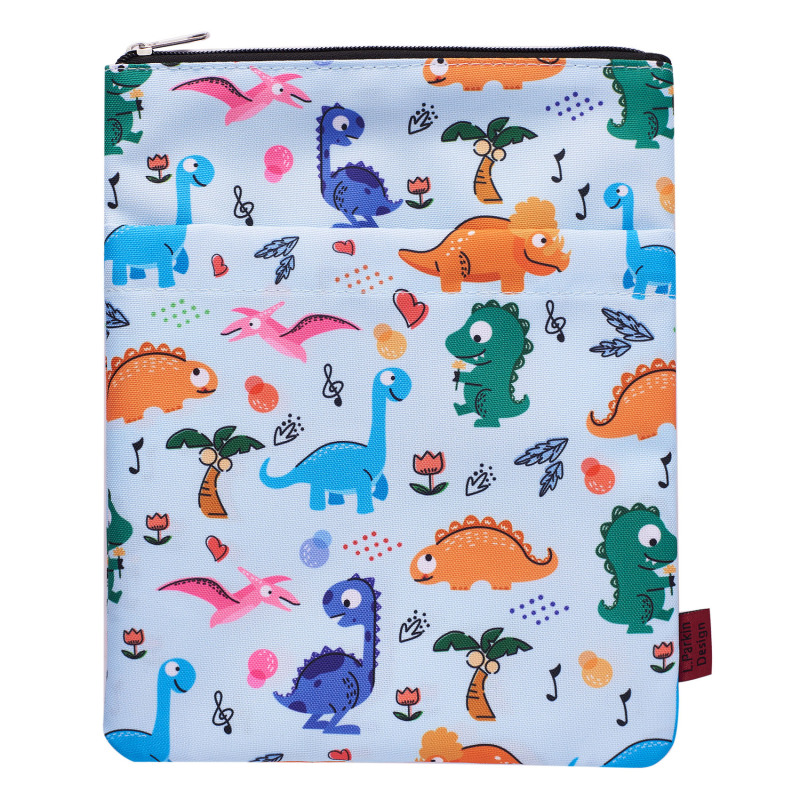 Book Sleeve Cute Dinosaur Book Covers for Paperbacks,Washable Fabric, Book Sleeves with Zipper, Medium 11 Inch X 8.7 Inch Dinosaur Gifts for Book Love