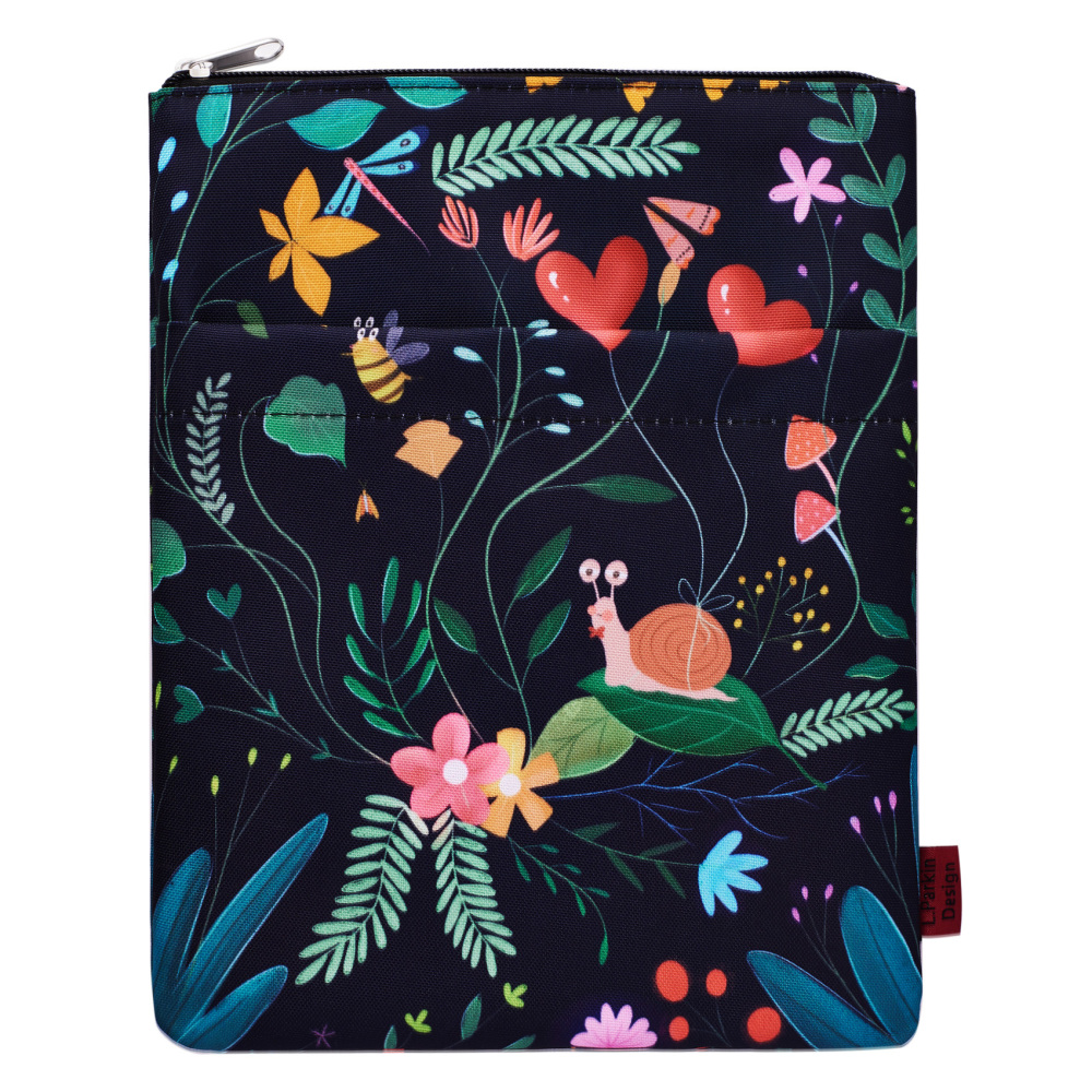 Book Sleeve Floral Book Protector, Book Covers for Paperbacks, Washable Fabric, Book Sleeves with Zipper, Medium 11 Inch X 8.7 Inch Book Lover Gifts