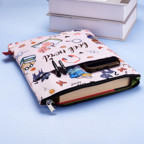 Book Sleeve for Book Lovers, Book Nerd Book Protector, Book Covers for Paperbacks, Washable Fabric, Book Sleeves with Zipper, Medium 11 Inch X 8.7 Inc
