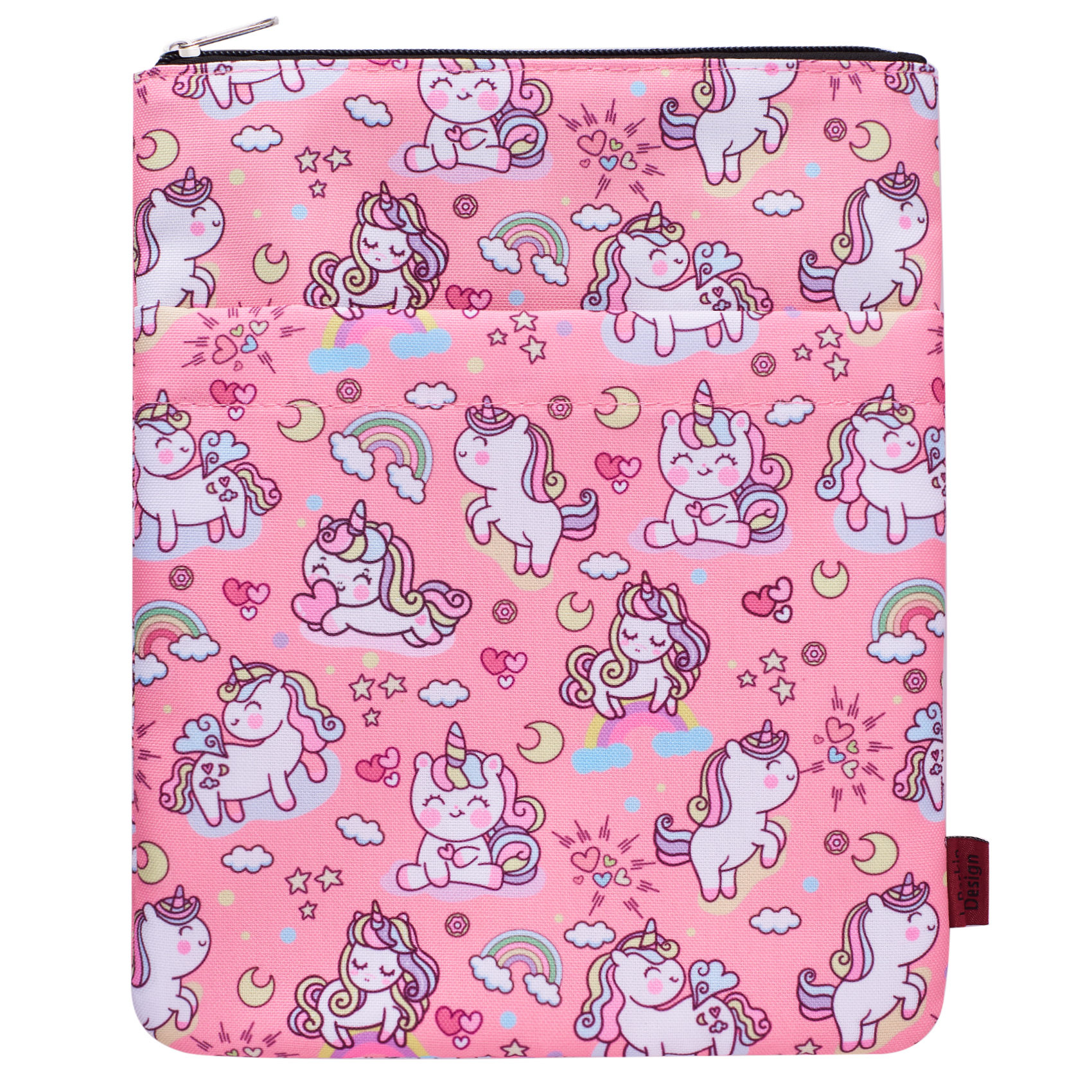 Book Sleeve Cute Unicorn Book Covers for Paperbacks,Washable Fabric, Book Sleeves with Zipper, Medium 11 Inch X 8.7Inch, Unicorn Gifts for Girls