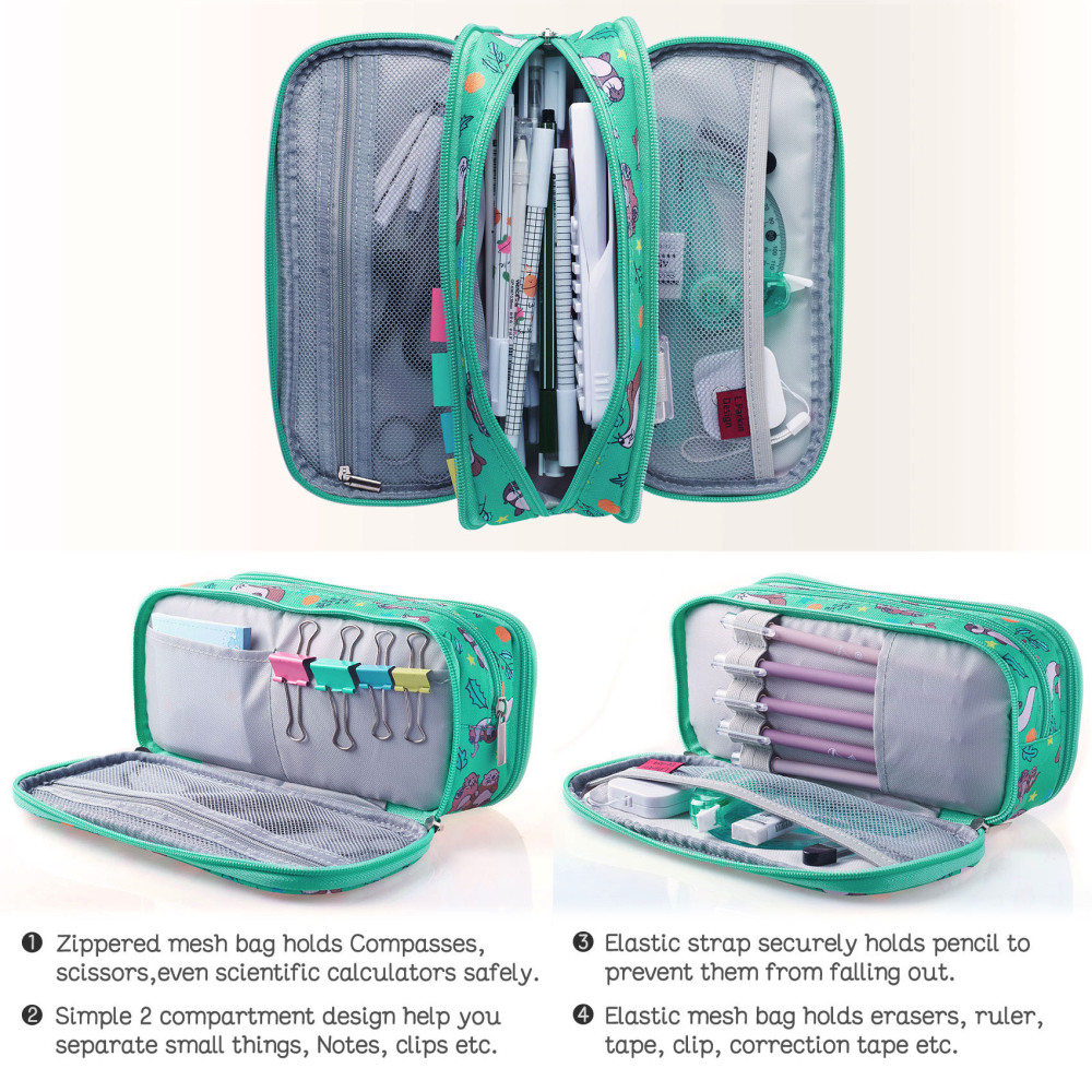 Otters Pencil Case Students Canvas Pen Bag Pouch Stationary Case Makeup Cosmetic Bag*