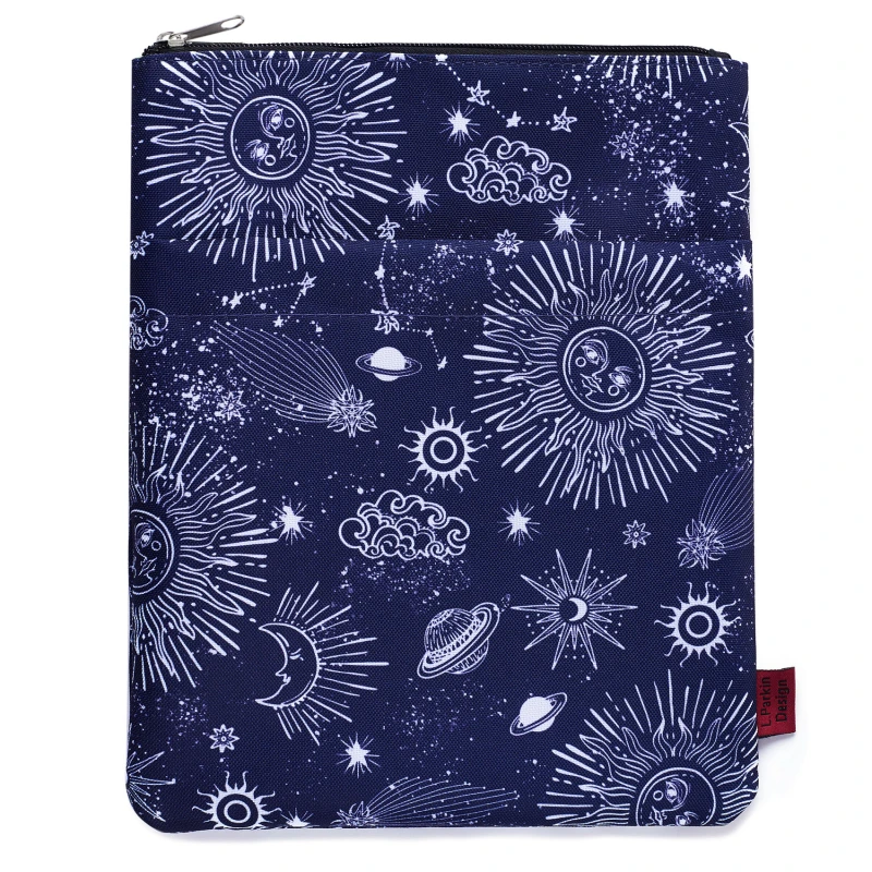 Zodiac Sun & Moon Book Sleeve, Book Covers for Paperbacks, Book Sleeves with Zipper , 11 X 8.5 Inch, Astrology Gifts