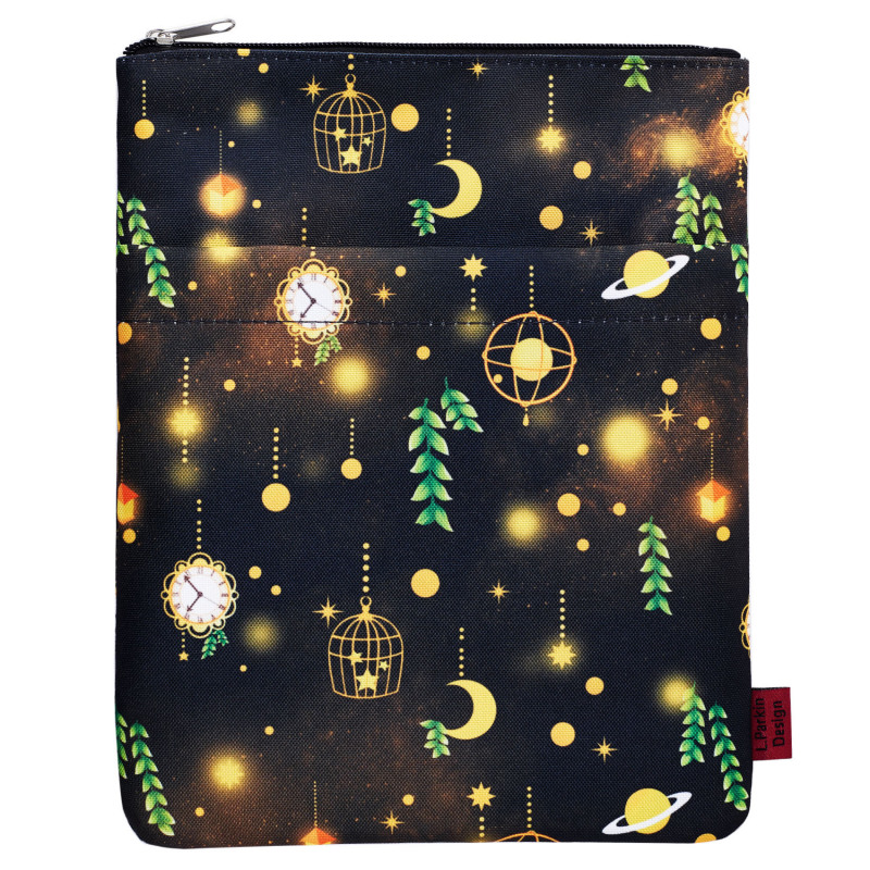 Night Sky Book Sleeve, Book Covers for Paperback, Book Sleeves with Zipper, 11 X 8.5 Inch, Celestial Gifts