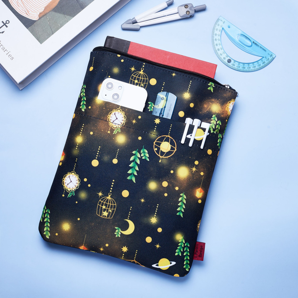 Night Sky Book Sleeve, Book Covers for Paperback, Book Sleeves with Zipper, 11 X 8.5 Inch, Celestial Gifts