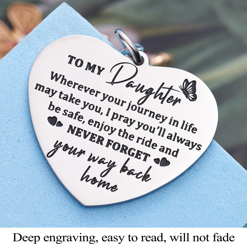 To My Daughter Keychain Graduation Gifts For Daughter Birthday Gift For Girls Inspirational Gifts From Mom Dad …