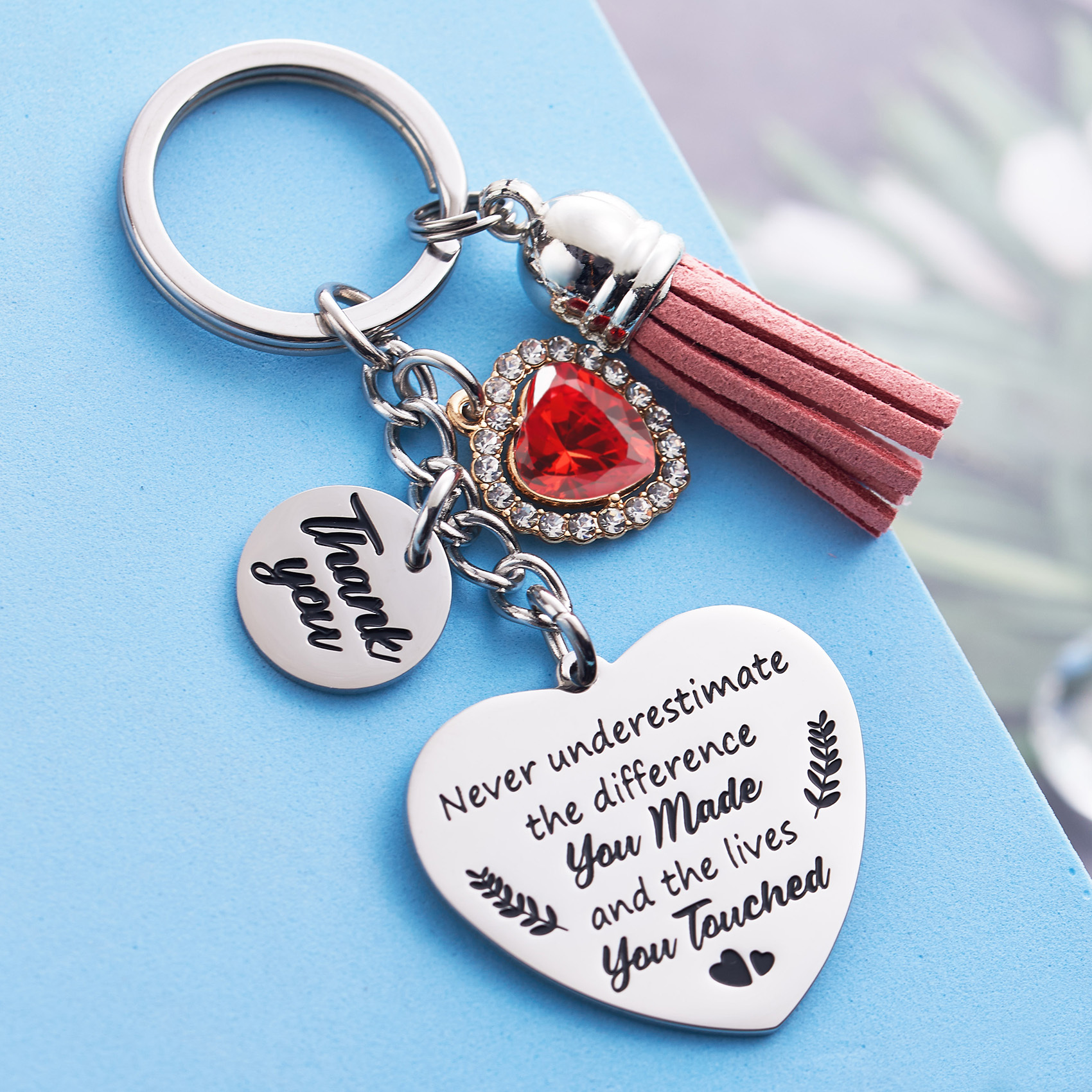 Thank You Keychain Appreciation Gifts, Going Away Gift For Coworker Teacher Nurse Friend , Thank You Gifts For Women