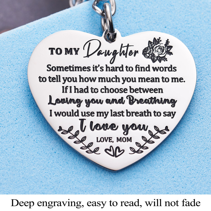 To My Daughter Keychain Graduation Gifts For Daughter Birthday Gift For Girls Inspirational Gifts From Mom Dad …