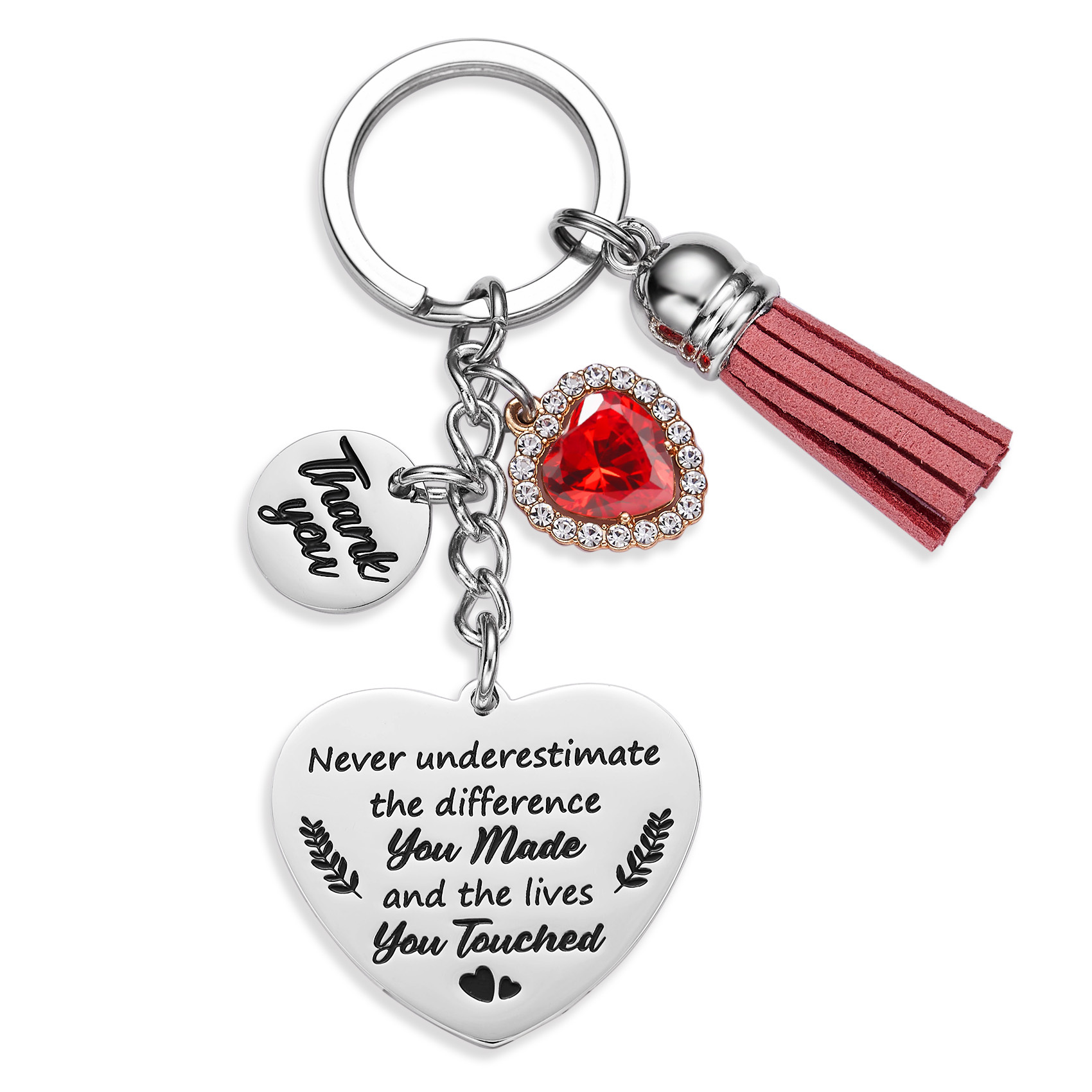 Thank You Keychain Appreciation Gifts, Going Away Gift For Coworker Teacher Nurse Friend , Thank You Gifts For Women