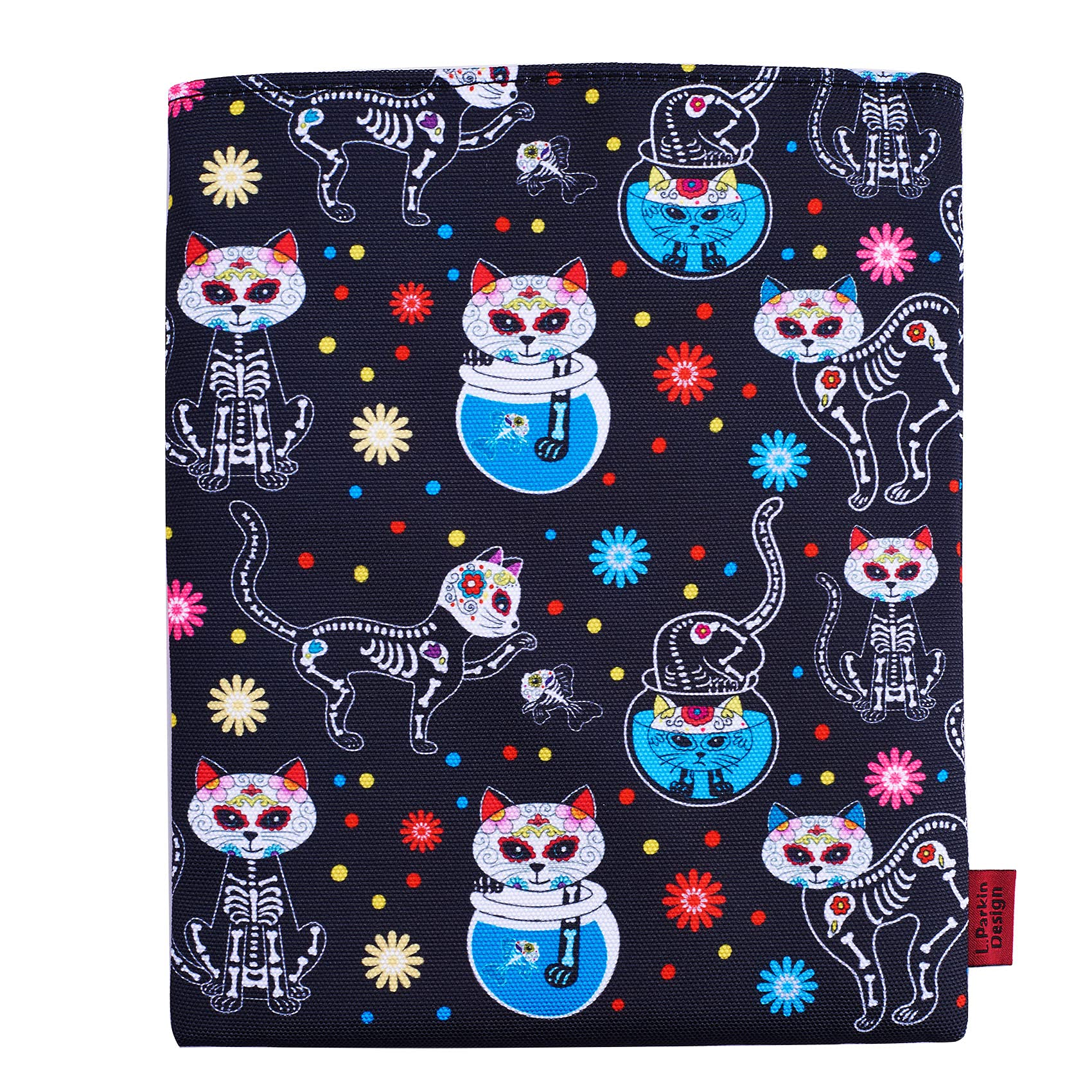 Book Sleeve Day of The Dead Cats Book Cover Medium Book Sleeves Teen Gift (Medium)