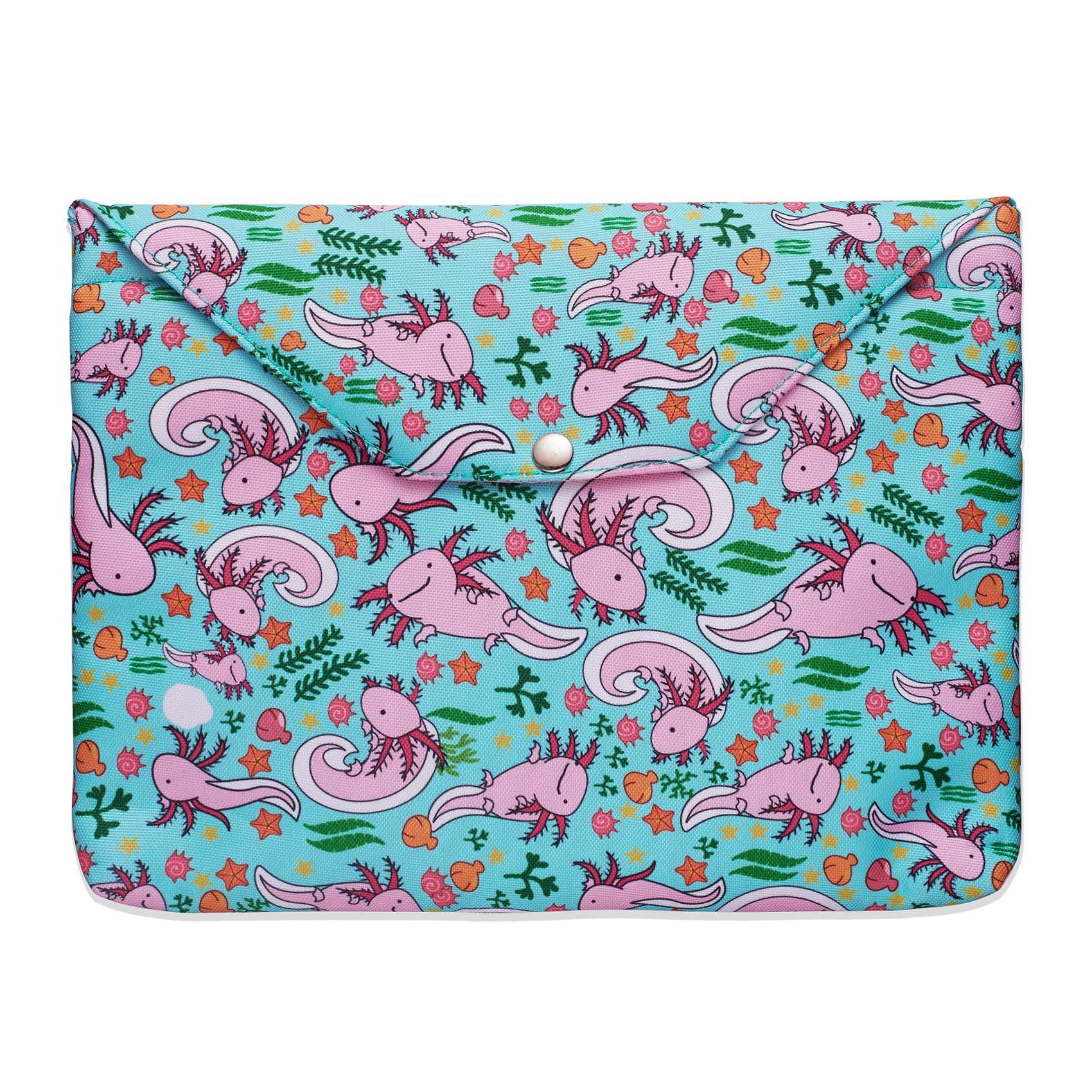 Book Sleeve for Book Lovers, Axolotl Gifts Book Protector , Book Protector Pouch, Book Sleeves with Zipper with Padded, Washable Fabric,11 Inch X 9 Inch