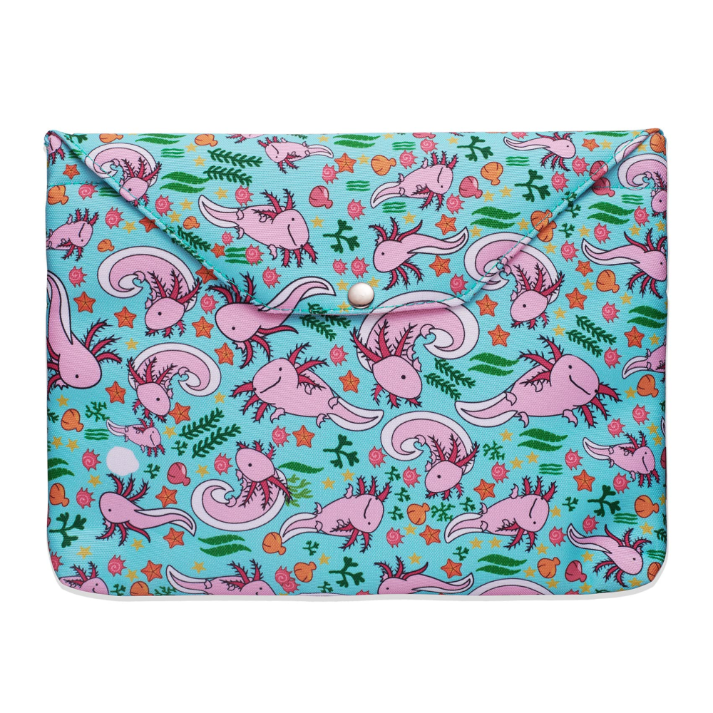 Book Sleeve for Book Lovers, Axolotl Gifts Book Protector , Book Protector Pouch, Book Sleeves with Zipper with Padded, Washable Fabric,11 Inch X 9 Inch