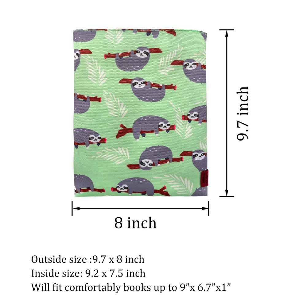 Book Sleeve Sloth Book Cover Medium Book Sleeves Teen Gift (Medium)