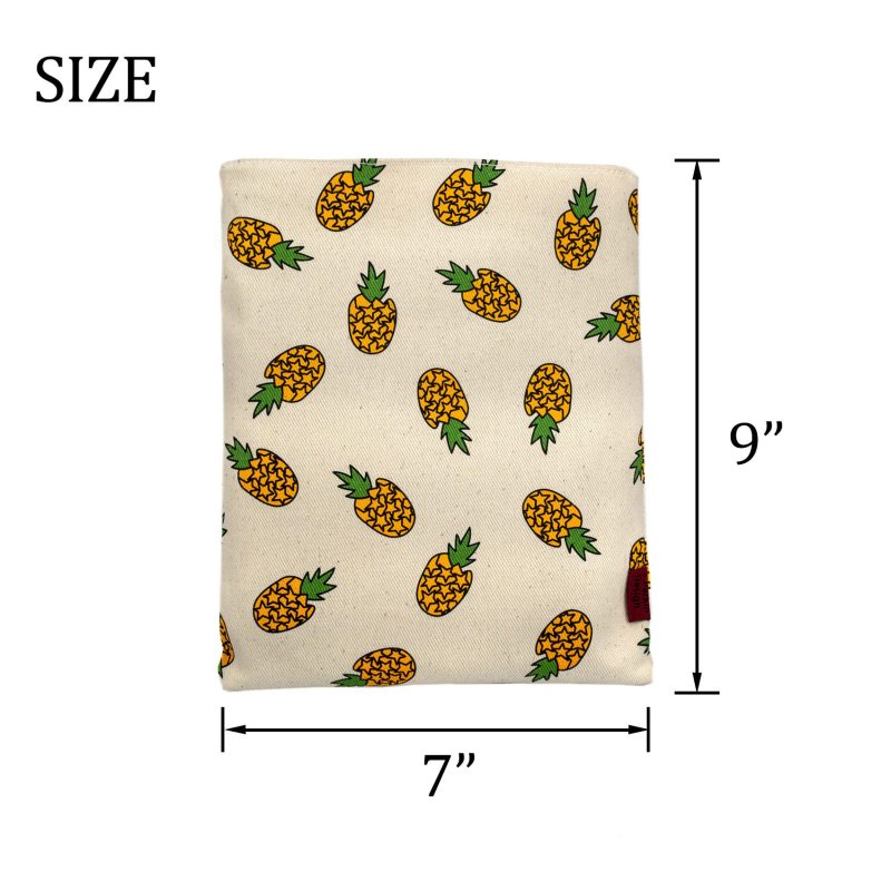 Book Sleeve Pineapple Book Cover Small Medium Book Sleeves Teen Gift (Small)