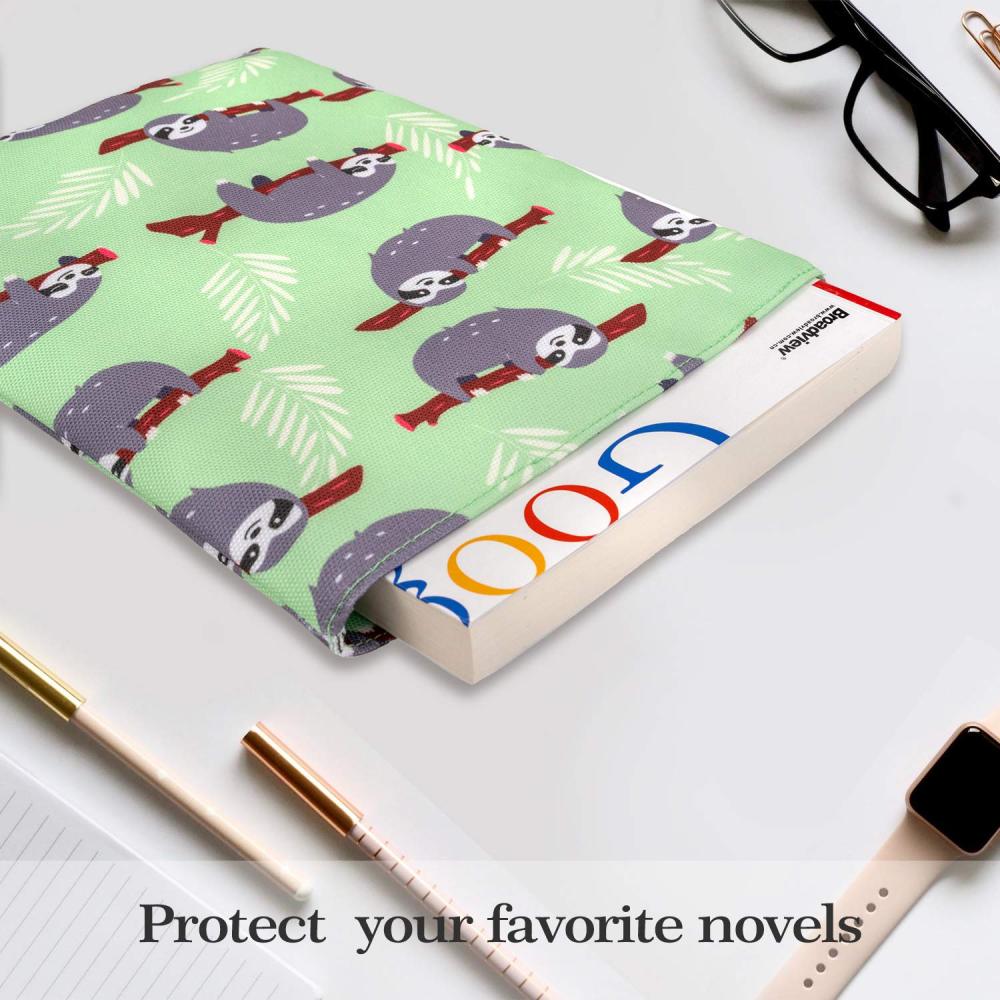Book Sleeve Sloth Book Cover Medium Book Sleeves Teen Gift (Medium)