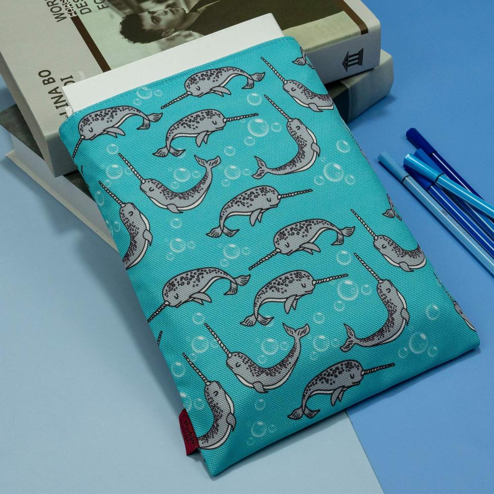 Book Sleeve Narwhal Book Cover Medium Book Sleeves Teen Gift (Medium)