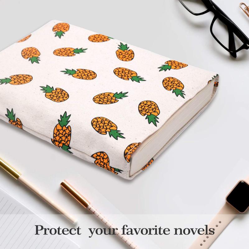 LParkin Book Sleeve Pineapple Book Cover Small Medium Book Sleeves Teen Gift (Medium)