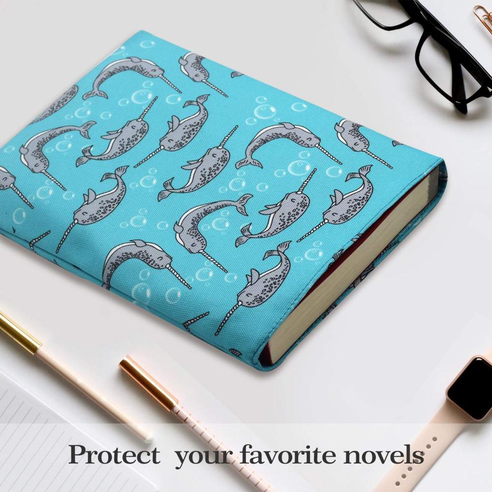 Book Sleeve Narwhal Book Cover Medium Book Sleeves Teen Gift (Medium)
