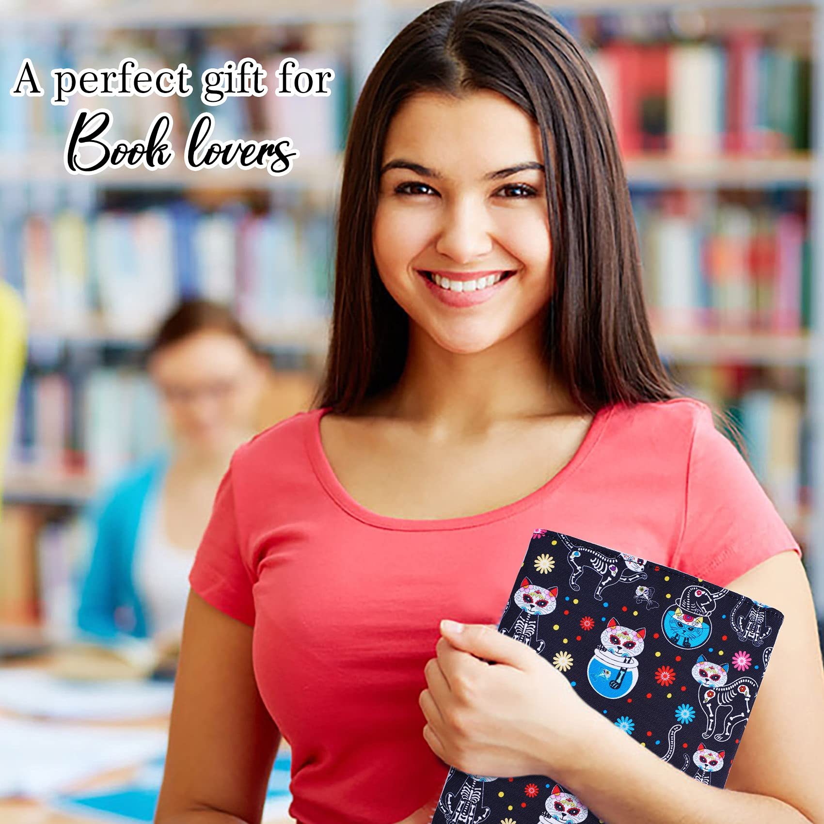 Book Sleeve Day of The Dead Cats Book Cover Medium Book Sleeves Teen Gift (Medium)