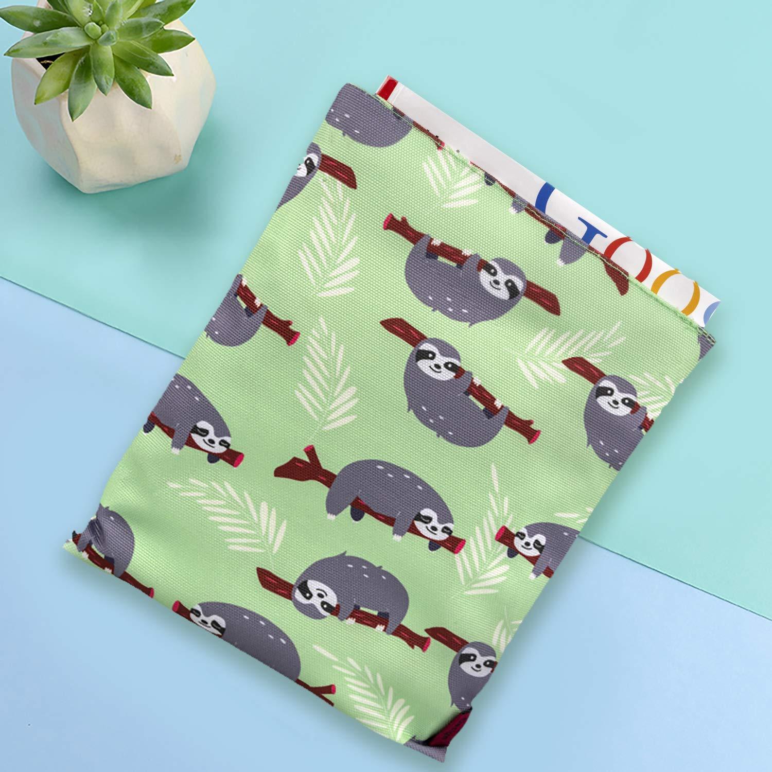 Book Sleeve Sloth Book Cover Medium Book Sleeves Teen Gift (Medium)