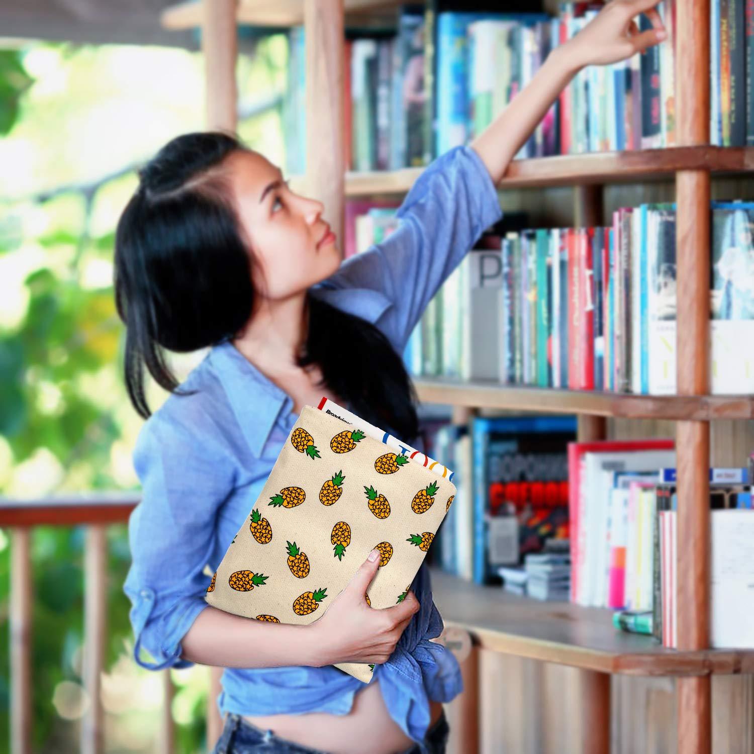 Book Sleeve Pineapple Book Cover Small Medium Book Sleeves Teen Gift (Small)