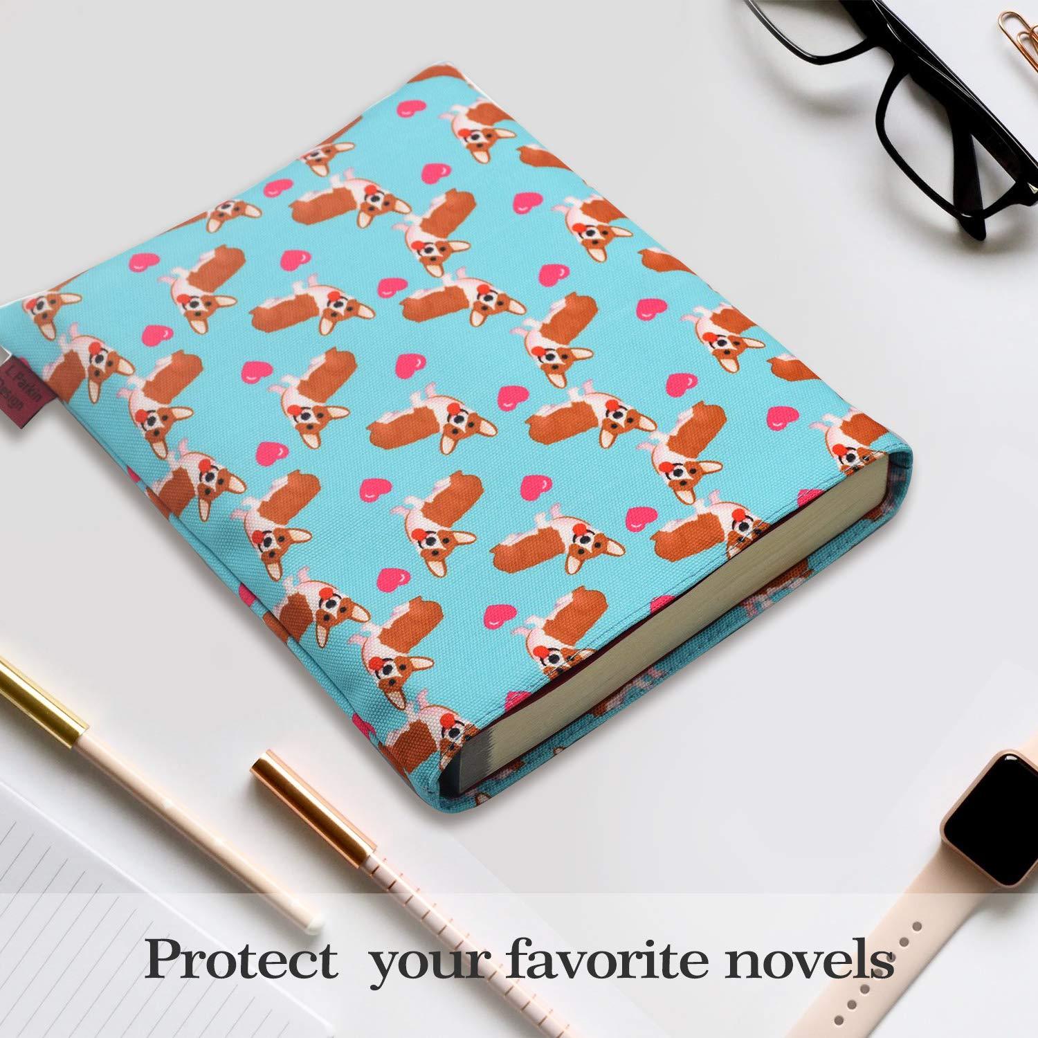 Book Sleeve Corgi Dog Book Cover Medium Book Sleeves Teen Gift (Medium)