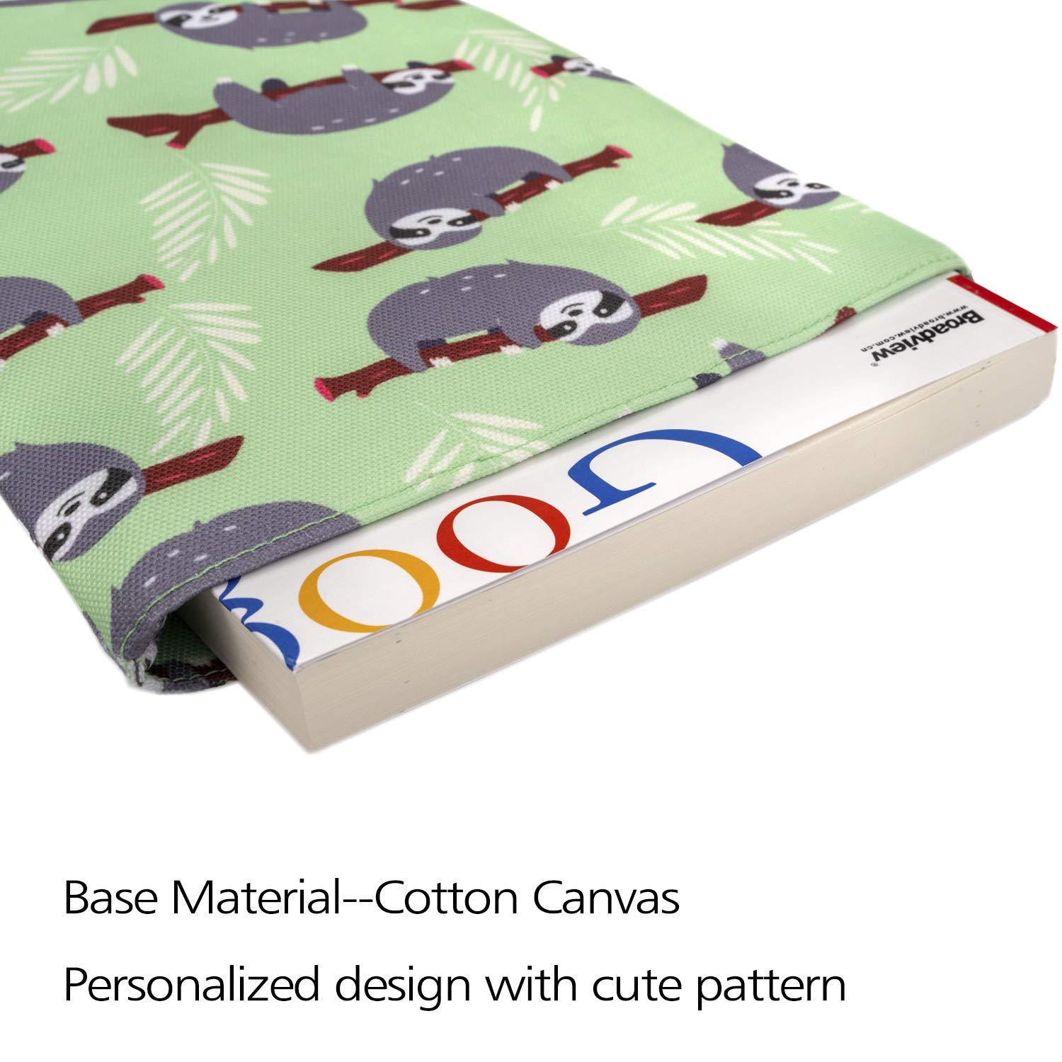 Book Sleeve Sloth Book Cover Medium Book Sleeves Teen Gift (Medium)