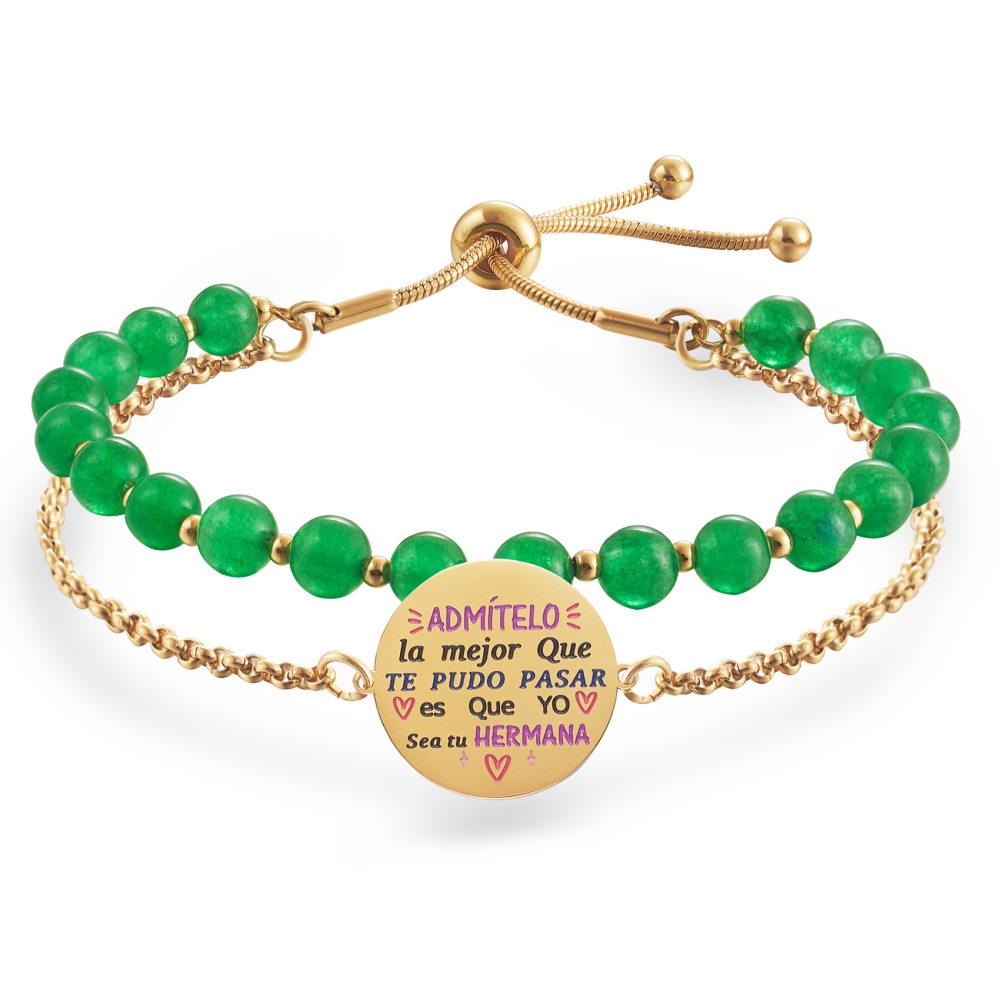 LParkin Doble Cuenta Pulsera Hermanas Regalo Hermana Mayor o Pequeña Original, Regalo Cumpleaños