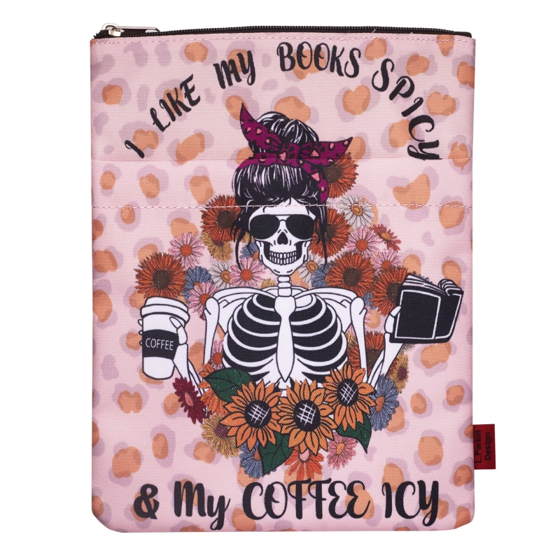 LParkin So Many Books So Little Time Death by TBR Book Covers for Readers Sleeve Gift Paperback Book Cover with Zipper