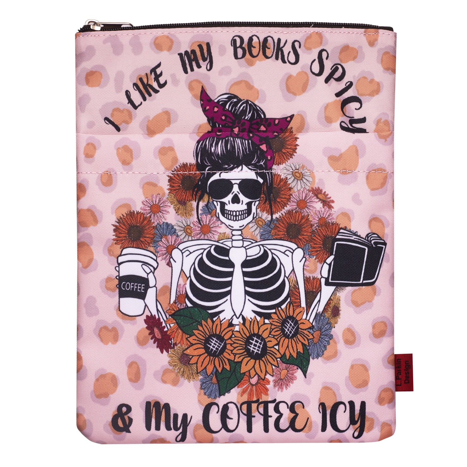 LParkin So Many Books So Little Time Death by TBR Book Covers for Readers Sleeve Gift Paperback Book Cover with Zipper