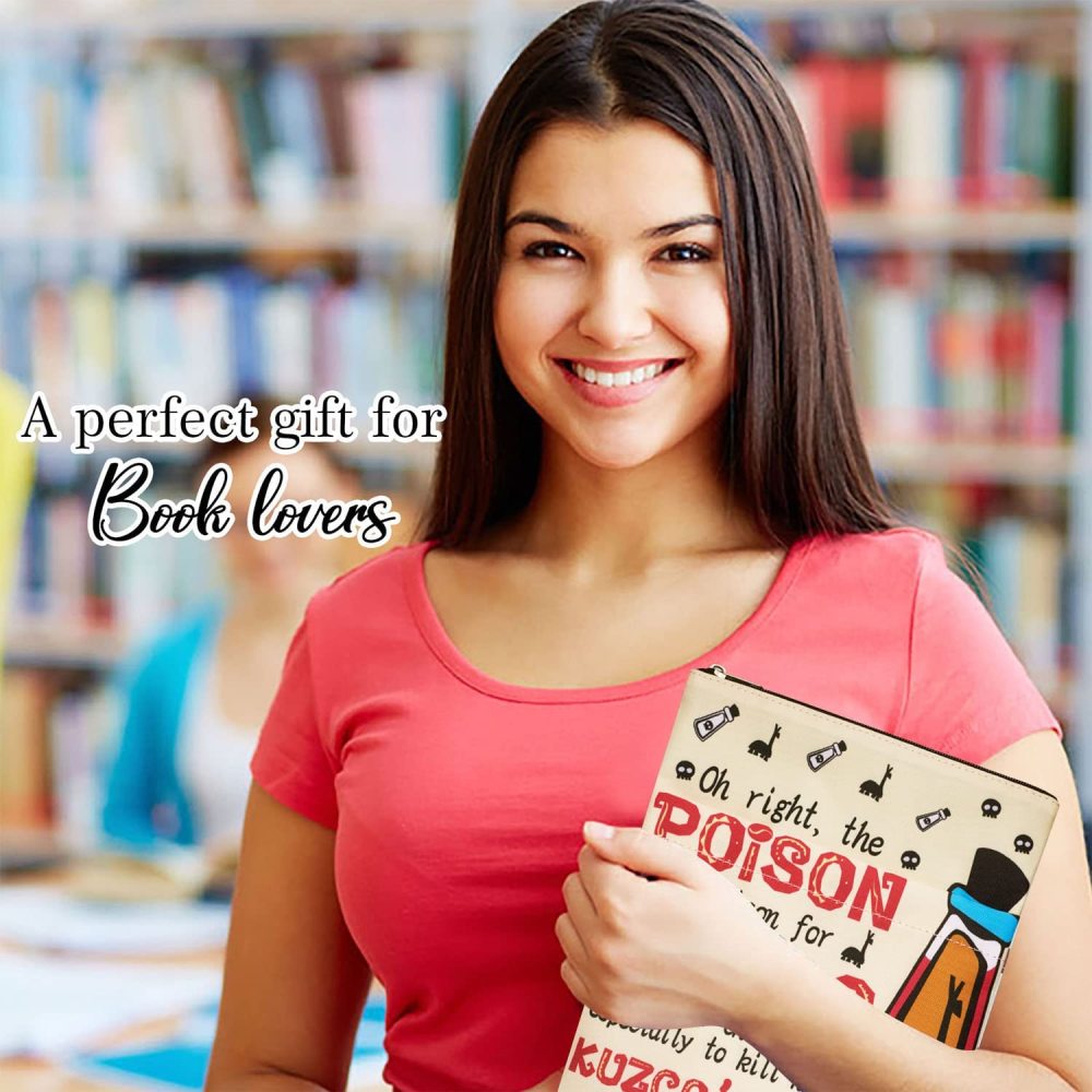 LParkin Poison Kuzco Cartoon Book Sleeve with Zipper for Book Lovers Protector Pouch Llama Sack Emperors Yzma