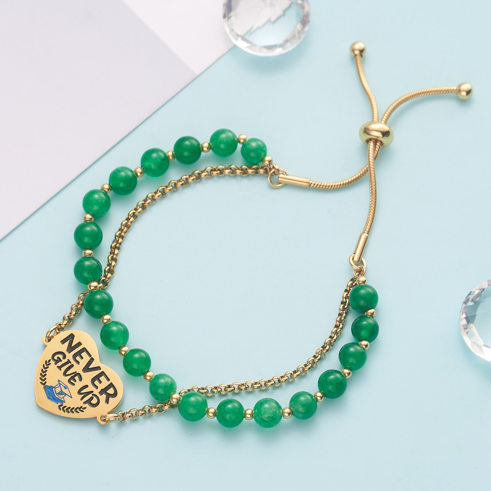 LParkin Bracciale Laurea Acciaio Inox Regolabile, Idee Regalo Laurea Donna