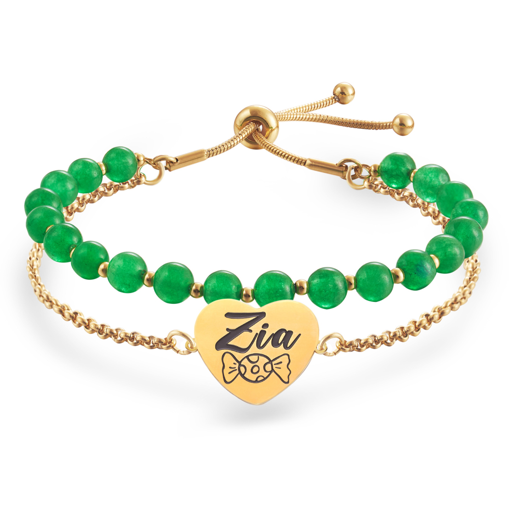 LParkin Regalo Bracciale Zia Acciaio Inox Regolabile, Regalo Zia Compleanno Originali, Gioielli Donna