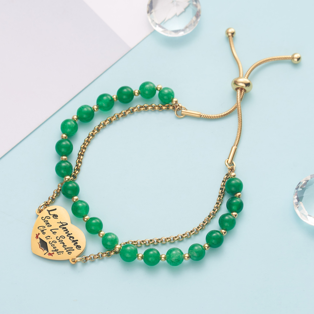 LParkin Bracciale Laurea Acciaio Inox Regolabile, Idee Regalo Laurea Donna