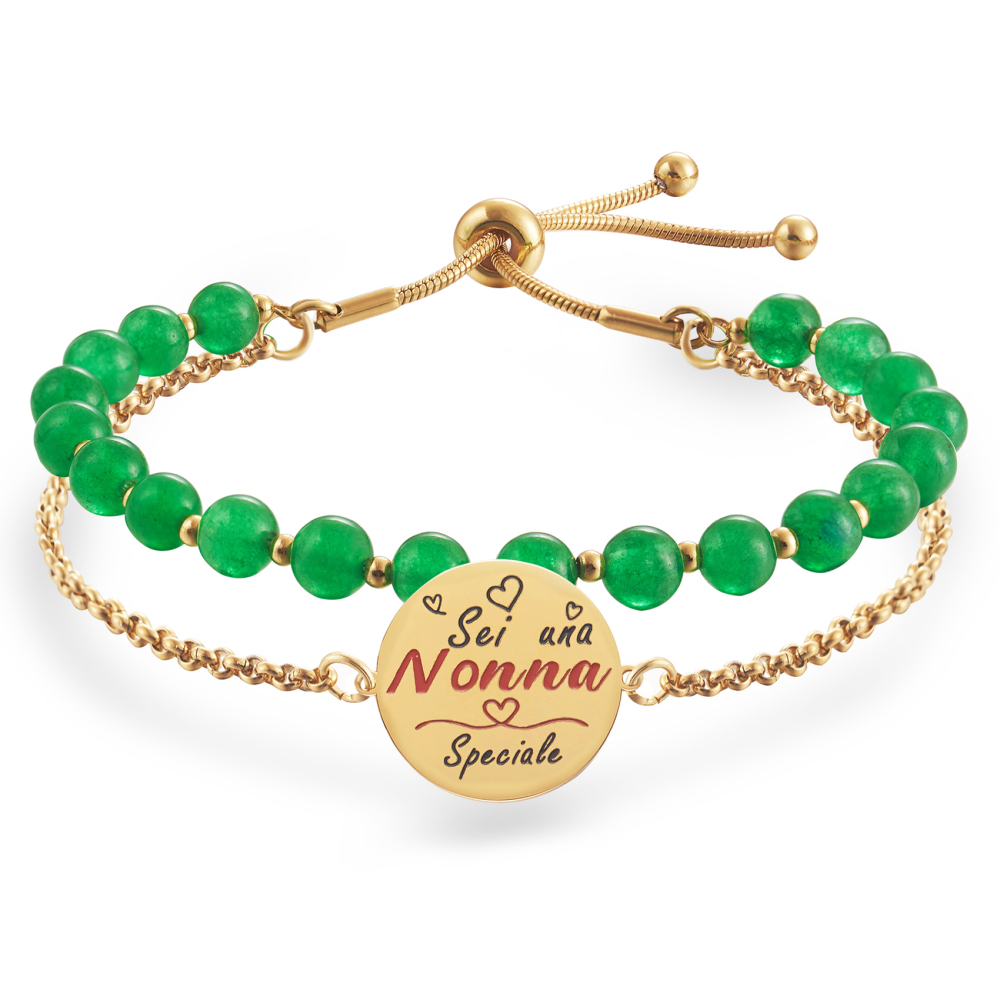 LParkin Bracciale della Nonna Acciaio inox Regolabile Sei una Nonna Speciale, Regalo Nonna Personalizzato, Idee Compleanno Regalo